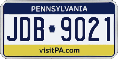 PA license plate JDB9021