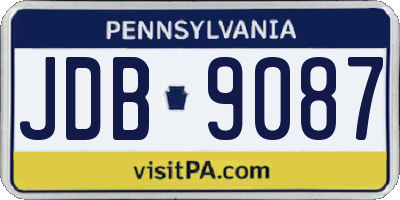 PA license plate JDB9087
