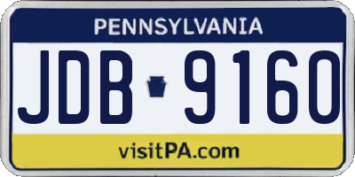 PA license plate JDB9160