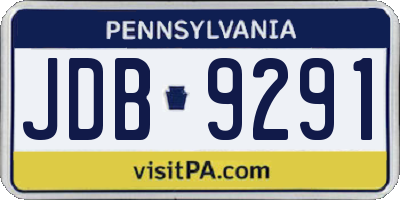 PA license plate JDB9291