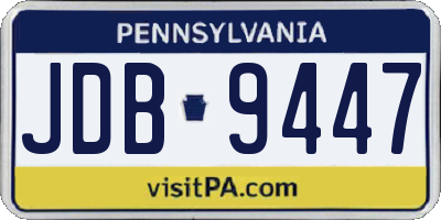 PA license plate JDB9447