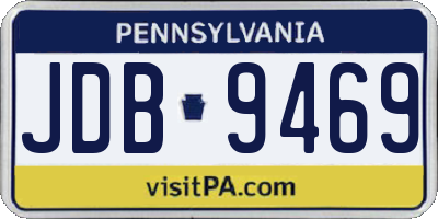 PA license plate JDB9469