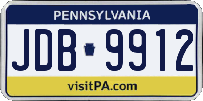 PA license plate JDB9912