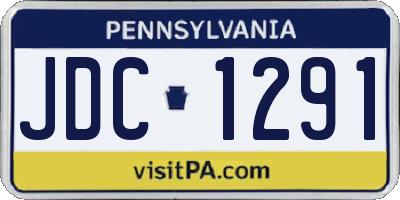 PA license plate JDC1291