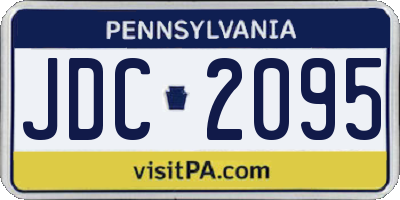 PA license plate JDC2095