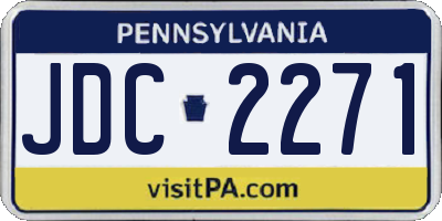 PA license plate JDC2271