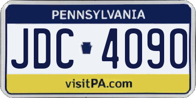 PA license plate JDC4090