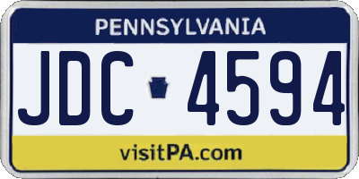 PA license plate JDC4594