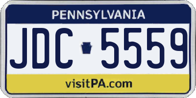 PA license plate JDC5559