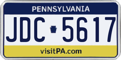 PA license plate JDC5617