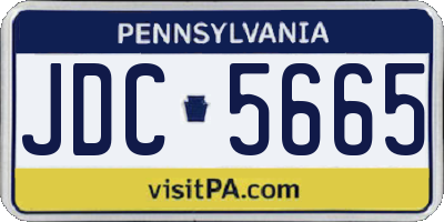 PA license plate JDC5665