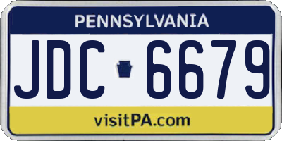 PA license plate JDC6679