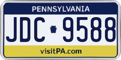 PA license plate JDC9588
