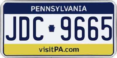 PA license plate JDC9665