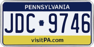 PA license plate JDC9746