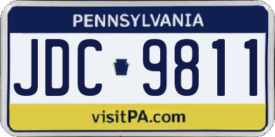 PA license plate JDC9811