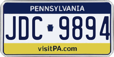 PA license plate JDC9894