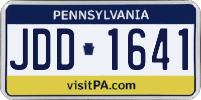 PA license plate JDD1641