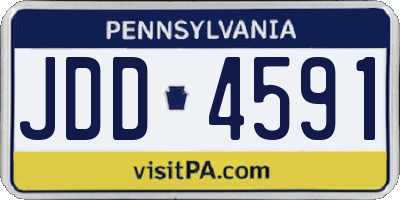 PA license plate JDD4591