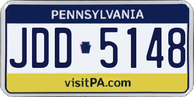 PA license plate JDD5148