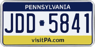 PA license plate JDD5841