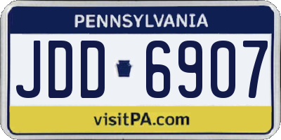 PA license plate JDD6907