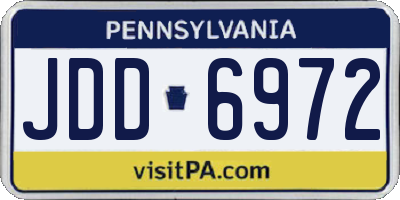 PA license plate JDD6972