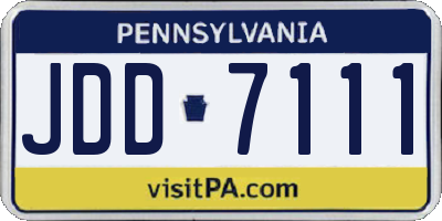 PA license plate JDD7111