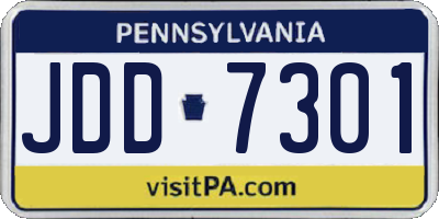 PA license plate JDD7301