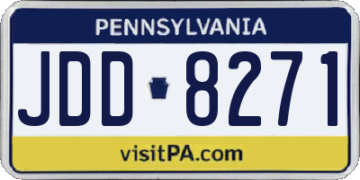 PA license plate JDD8271