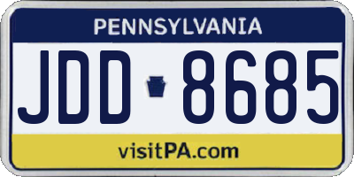 PA license plate JDD8685