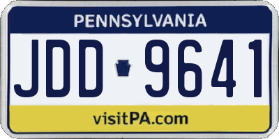 PA license plate JDD9641