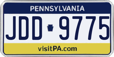 PA license plate JDD9775