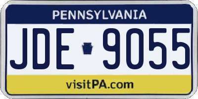 PA license plate JDE9055