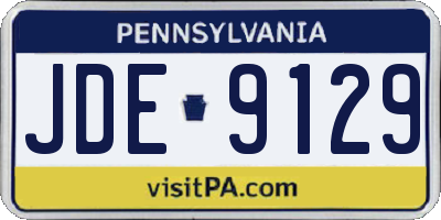 PA license plate JDE9129