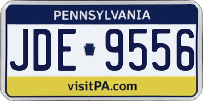 PA license plate JDE9556