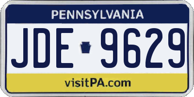 PA license plate JDE9629
