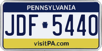 PA license plate JDF5440