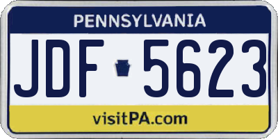 PA license plate JDF5623