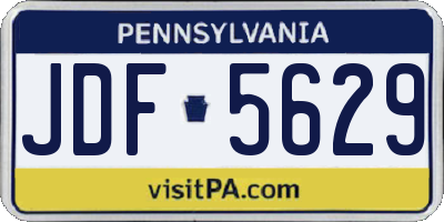 PA license plate JDF5629