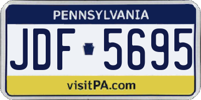 PA license plate JDF5695