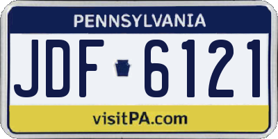 PA license plate JDF6121