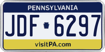 PA license plate JDF6297
