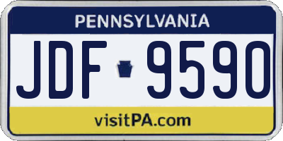 PA license plate JDF9590