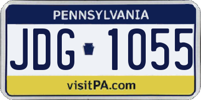 PA license plate JDG1055
