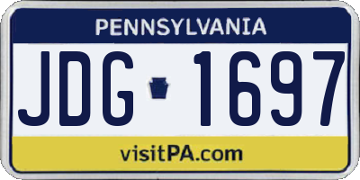 PA license plate JDG1697
