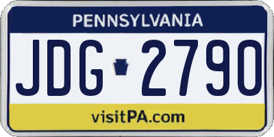 PA license plate JDG2790