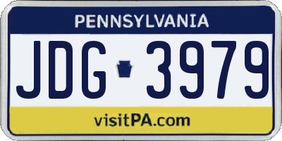 PA license plate JDG3979