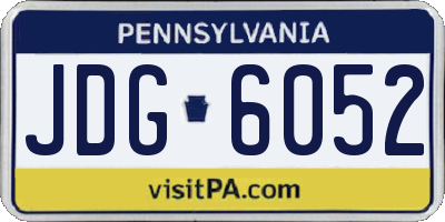 PA license plate JDG6052