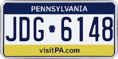 PA license plate JDG6148